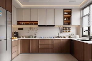 Happy Houses blanco moderno gabinete de cocina diseñador proveedor venta al por mayor Modular Pvc MDF muebles de madera conjunto de armario de cocina - Product Image 2