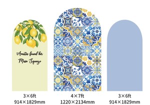 <span class=keywords><strong>Arco</strong></span> de Decoración para Despedida de Soltera, Soporte para Fondo de <span class=keywords><strong>Arco</strong></span>, Cubierta de Doble Cara Personalizada, <span class=keywords><strong>Arco</strong></span> de Globos con Diseño de Limones, Estilo Marroquí Mediterráneo, Decoración para Fiestas - Product Image 2