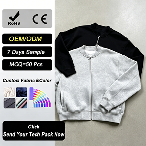 Sweat-shirt à capuche unisexe personnalisé avec fermeture éclair, broderie 3D et impression numérique, respirant - Product Image 1