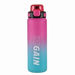 Nueva Botella de Senderismo de Plástico Tritan PETG de 1000 ml, Libre de BPA, Portátil, con Escala, Cierre de Empuje, para Camping, Envío Gratis - Product Image 2