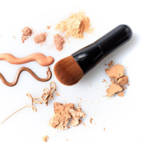 Pinceau de maquillage multifonctionnel YM avec logo personnalisé, poils synthétiques de luxe, manche en bois, pour le visage, les yeux, le corps, les ongles et les cils