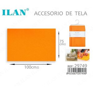 Accessorio in tessuto denim twill Ilan 100x75 cm arancione per decorazioni per la casa - Product Image 3