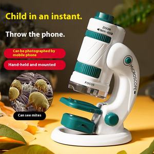 Microscopio educativo de juguete de plástico portátil para niños de escuela primaria y <span class=keywords><strong>secundaria</strong></span> Pantalla de bacterias de especímenes de insectos - Product Image 5