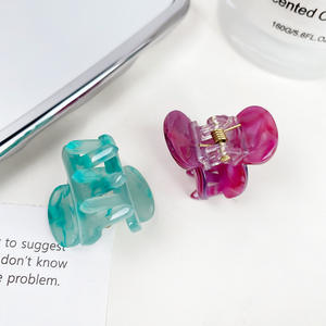 Mini fermaglio coreano in acetato con stampa floreale, fatto a mano, dolce, per bambine e donne, accessorio per capelli, per frangia e baffi, grazioso. - Product Image 2