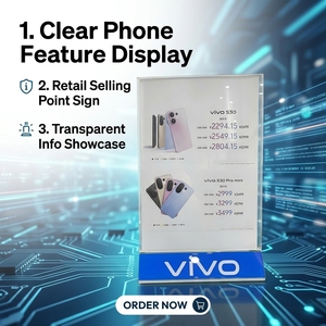 Présentoir de Comptoir Personnalisé en Métal pour Téléphones, Épaisseur de Panneau 3mm, Montage Facile, Idéal pour Promotion en Magasin de Téléphonie Mobile - Product Image 2