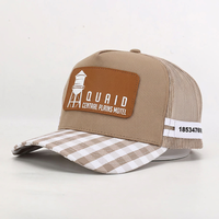 Casquette de camionneur en coton à étiquette privée pour projets de logo et d'emballage personnalisés