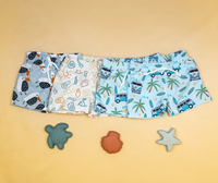 Bavoirs pour bébé garçon, 100% fibre de bambou, fermeture à boutons, vêtements d'été mignons pour garçons, tenue de plage, maillot de bain