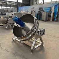 Chaudière à vapeur avec mélangeur |   Chaudière de cuisson industrielle en acier inoxydable avec agitateur et grattoir
