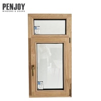 Ventanas Abatibles de Madera Sólida Penjoy, Vidrio Templado, Aislamiento Premium, Ventilación Elegante y Duradera para Exteriores Modernos