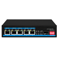 Chargeur solaire 5 ports PoE 220V AC, commutateur d'énergie propre avec 1 port SFP, port unique MAX 65W, onduleur, commutateur LED
