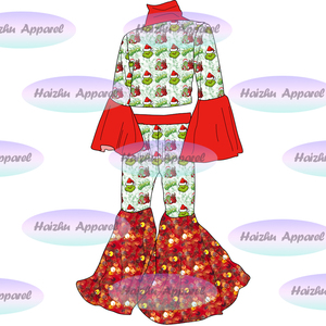 Ensemble de vêtements pour bébé et tout-petit 2 pièces Bc1-5 Stock pour Halloween et Noël, respirant et imperméable, pull d'automne - Product Image 3