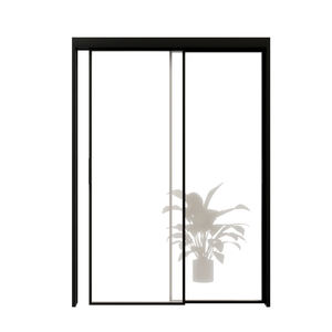 Portes coulissantes en verre <span class=keywords><strong>double</strong></span> <span class=keywords><strong>vitrage</strong></span> à cadre étroit en alliage d'aluminium insonorisé, <span class=keywords><strong>prix</strong></span> bas, personnalisées, sans cadre, minimalistes, pour chambre à coucher - Product Image 2