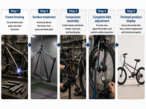 Bicicleta de una Velocidad de 20 Pulgadas para Calle y Acrobacias, para Niños y Adultos, Modelo 812-2, con Marco Iridiscente Electrochapado, Impresionante - Product Image 4