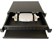 Panel distribusi serat Odf 24 "rak 19" Port 24 Core 1u Sc/apc Panel Patch serat optik, dengan adaptor kuncir