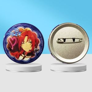 Insignia de metal personalizada de anime PET con doble flash y efecto chirp, insignia redonda de dibujos animados con flash láser fino, pin para sombrero DIY, insignia de botón lenticular de metal - Product Image 5