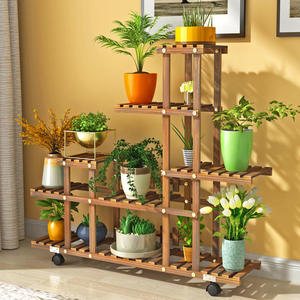 Soporte Minimalista de Madera <span class=keywords><strong>para</strong></span> <span class=keywords><strong>Plantas</strong></span>, Estante <span class=keywords><strong>Colgante</strong></span> Ecológico y Duradero, Exhibidor de Macetas Alto, Almacenamiento <span class=keywords><strong>para</strong></span> Jardín, Sala de Estar, Balcón - Product Image 5