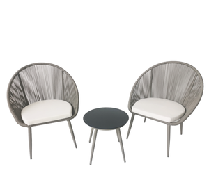 Ensemble bistrot de jardin 3 pièces <span class=keywords><strong>Ashley</strong></span> Furniture NUU GARDEN, ensemble de conversation en corde tressée durable, sièges d'extérieur résistants aux intempéries - Product Image 4