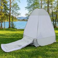 Tente automatique haut de gamme sans configuration, tissu polyester monocouche, imperméable, quatre saisons, anti-moustiques, structure en acier pour le camping