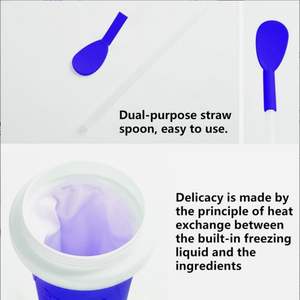 Ventes d'été chaudes Durable Portable Slushie Slushy Maker Cup Quick Frozen Smoothies Nouveauté Magic Squeeze Cup Offres Spéciales l'utilisation de la glace - Product Image 4