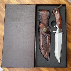 มีดพกพา HASUO คุณภาพสูง สแตนเลสสตีล สำหรับใช้งานทั่วไปและต่อสู้ พร้อมด้ามไม้ สำหรับงาน DIY และปรับแต่งแบบ OEM - Product Image 2