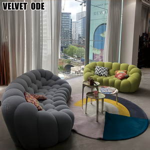 Canapé inclinable <span class=keywords><strong>Roche</strong></span> <span class=keywords><strong>Bobois</strong></span>, design moderne et luxueux, en forme de nid d'abeille, design incurvé, forme ovale, une place, confort moyen, coloré - Product Image 4