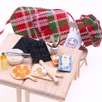 Nouveau elfe noël elfe poupée accessoires de cuisson mélangeur d'oeufs mélangeur farine et gâteau moule pour elfe poupée décoration