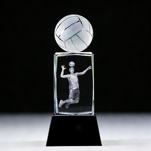 Trophées en verre gravés au laser, étanches, de qualité supérieure, directement de l'usine, pour le tennis, le badminton, le baseball, le basketball, le football et le volley-ball - Product Image 5