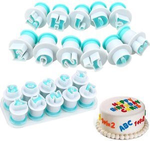 <span class=keywords><strong>Molde</strong></span> <span class=keywords><strong>de</strong></span> plástico versátil para galletas con letras del alfabeto mayúsculas y minúsculas, prensa <span class=keywords><strong>de</strong></span> estampado manual para decoración <span class=keywords><strong>de</strong></span> pasteles - Product Image 4