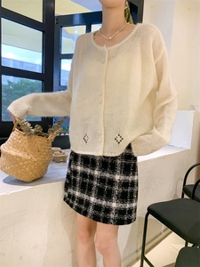 Đa Năng Dài Tay Hàn Quốc Dệt Kim Ngắn Áo Khoác Chất Liệu Mới Len Mohair Cardigan Cho Mùa Xuân Và Mùa Thu Mỏng Mùa Đông Nhảy - Product Image 3
