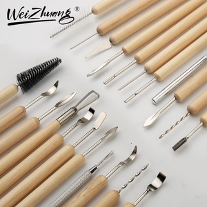 Bộ 11 món thủ công dầu đất sét điêu khắc dao gốm mềm dụng Cụ Chạm Khắc bao gồm 12 màu <span class=keywords><strong>plasticine</strong></span> - Product Image 3