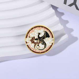 Pin de Esmalte de Dragón Negro de Fantasía, Broche de Dragón Mágico Misterioso, Insignia de Solapa, Accesorios de Joyería de Moda, Regalo - Product Image 2