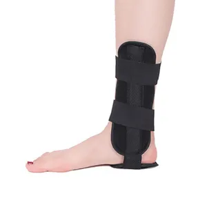 Penopang pergelangan kaki Neoprene bernapas dapat diatur, penjepit keseleo kaki Plantar Fasciitis peregangan malam sandaran kaki tetap