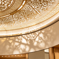 Panneau de plafond en aluminium, projet de plafond suspendu architectural personnalisé, ignifuge, imperméable, revêtement en poudre