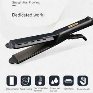 Plancha de Pelo con Cuatro Niveles de Temperatura, Cerámica, Turmalina, Iónica, Placas Anchas, Herramienta Profesional de Peinado - Product Image 6