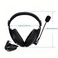 Headset Walkie-Talkie Over-Ear Dual-Ear dengan Peredam Kebisingan Aktif (ANC) VOX, Mikrofon Lipat, Driver Dinamis, Kabel 1.2m