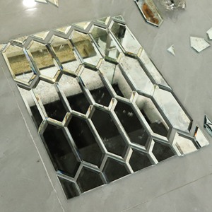 Mosaico quadrato di qualità piccolo bordo smussato antico mattone di vetro specchio materiale mattone piastrelle a specchio <span class=keywords><strong>per</strong></span> la casa - Product Image 5