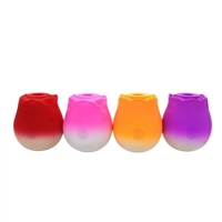 Hochwertiges Dropshipping Leistungsstarker Rosenform-Saugnapf-Klitorisstimulator Rosen-Vibrator Sexspielzeug für Frauen Juguete Sexual