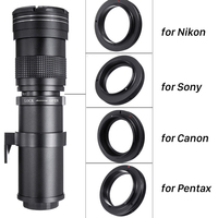 Objectif zoom super téléobjectif 420-800 mm F/8.3 avec téléconvertisseur 2X, HD plein format, mise au point manuelle, verre optique en aluminium pour reflex numérique/appareil photo hybride