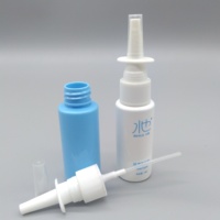 Bouteille de pulvérisation nasale en plastique, à épaule plate, vert rose Opaque, conteneur de liquide médical de soins personnels, 1oz 30ml