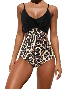Women's Custom One Piece Swimsuit Plus Size Swimwear Factory Wholesale High Waist Bikini Private Label Bathing Suit