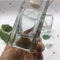 Bouteille d'huile essentielle d'aromathérapie vide en verre cristallin transparent avec bouchon en liège, personnalisable, pour fleurs séchées parfumées, pour l'ambiance de la pièce