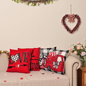 Housses de coussin imprimées personnalisées décorations de Saint Valentin <span class=keywords><strong>mots</strong></span> d'amour housse de coussin à sublimation pour filles amies - Product Image 6