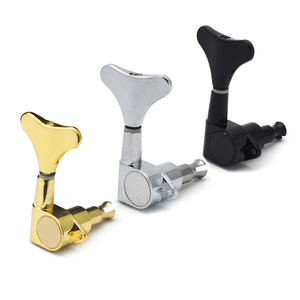 Clés d'accordage professionnelles pour guitare basse électrique, 2 droites 2 gauches - Chevilles de remplacement durables chromées/dorées/noires, accordeur de guitare OEM/ODM - Product Image 3