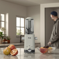 Pembuat jus elektrik lambat model Modern, pembuat jus tekan dingin mulut besar dengan fungsi jus penggunaan rumah tangga grosir