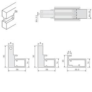 In lega di zinco morbida stretta nascosta porta armadio cerniera resistente invisibile pinte cerniera <span class=keywords><strong>per</strong></span> porta dell'armadio - Product Image 5