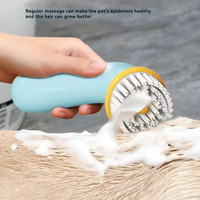 Ensemble de toilettage pour animaux de compagnie 3-en-1 écologique en ABS/PP/TPR – Brosse et peigne de démêlage pour chats et chiens, idéal pour le bain et le shampoing