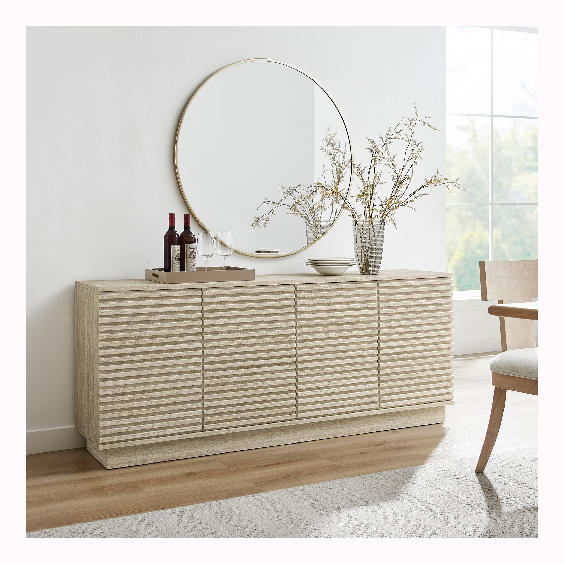 Cache Radiateur En Verre Trempé 6mm – Marbre Italien Beige – Premier Range, à Clipser