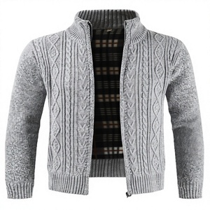 Veste d'hiver pour homme, coupe slim, décontractée, réversible, fermeture éclair, épaisse et chaude - Product Image 3
