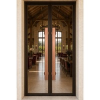 Poignée de porte en laiton massif à double rainure, quincaillerie longue en cuivre pour portes en verre, bois, hôtels, villas, portes commerciales - Vente en gros