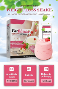 FatBlaster <span class=keywords><strong>Ultimate</strong></span> Diet Shake avec 25 vitamines et minéraux - Saveur fraise Soutien métabolique (250g, 10 sachets) - Product Image 6